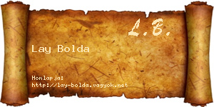 Lay Bolda névjegykártya